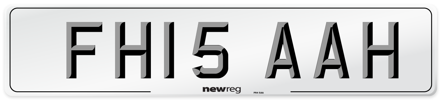 FH15 AAH Number Plate from New Reg